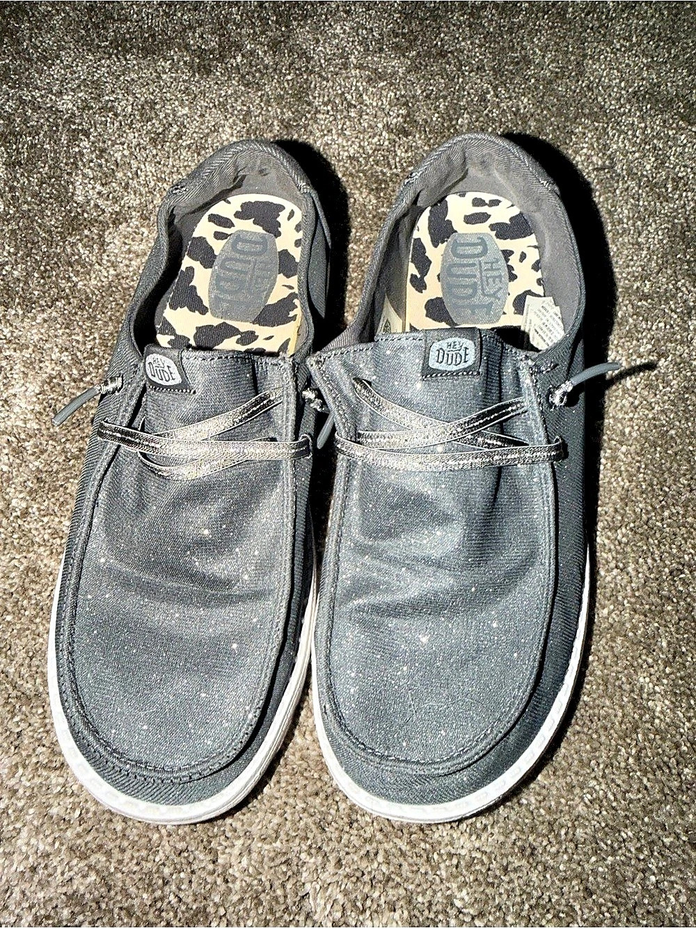 HEY DUDE Wendy Woven Women's Gray Sneakers US 8